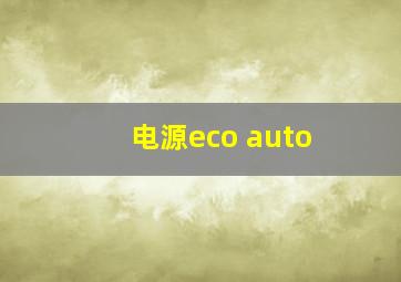 电源eco auto